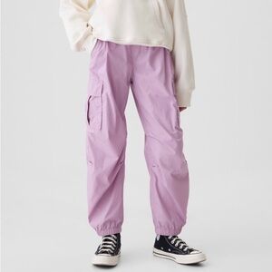 Gap Kids Parachute Cargo Pull-On Pants Girl’s XL 12 Lavender Purple Baggy Y2K